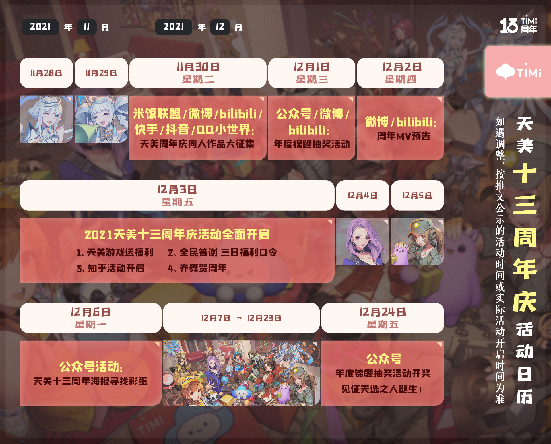 【TiMi周年庆】周年福利已备齐，天选之子就是你