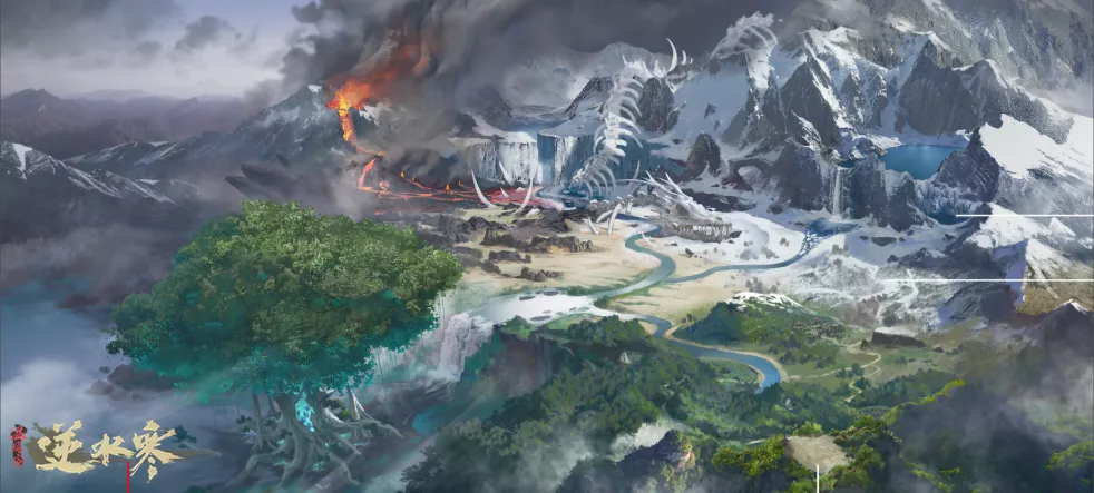 《逆水寒》开放世界地图首曝，2400平方公里，相当于2个香港