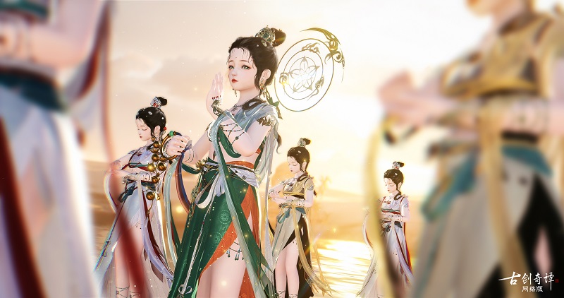 不染凡尘，如莲破水，《古剑奇谭网络版》全新天衣外装【莫非日月】明日上架！