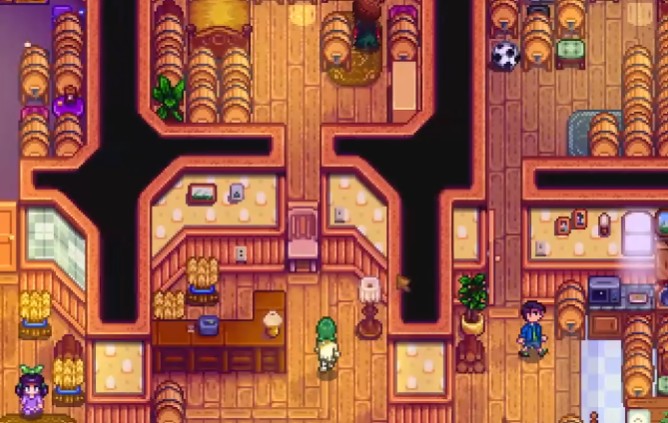 星露谷物语如何卡柱村民的进出