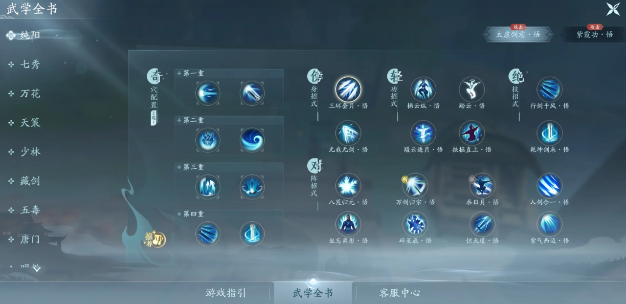 剑网三无界剑纯奇穴和技能怎么选