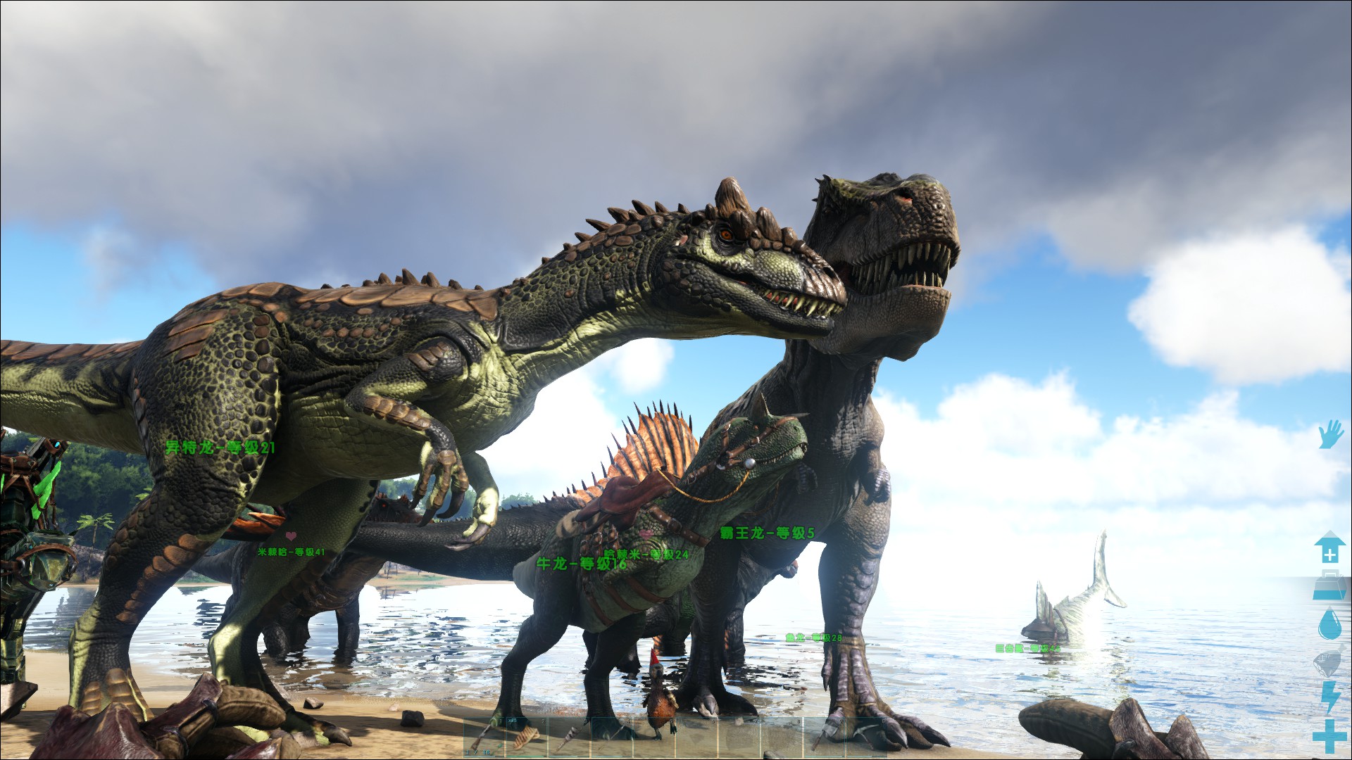 方舟生存进化食肉牛龙和渐新象怎么驯