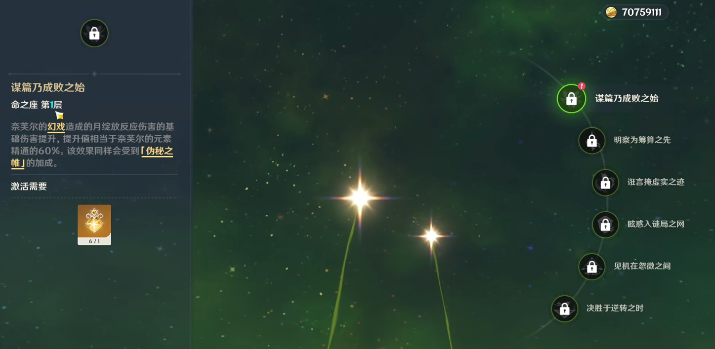 原神奈芙尔的命座有哪些