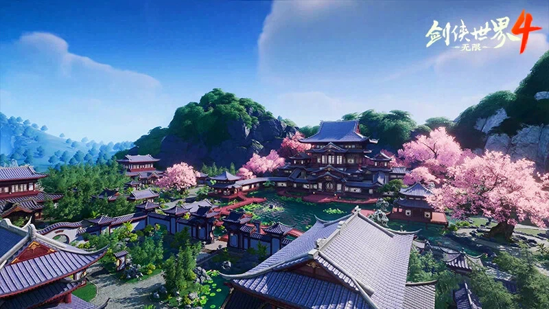 堪比5A景区,西山居《剑侠世界4:无限》唯美国风江湖盛宴