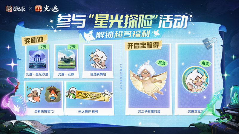 镜影双生云端奇缘,《狼人杀官方》×《光·遇》特别活动来袭