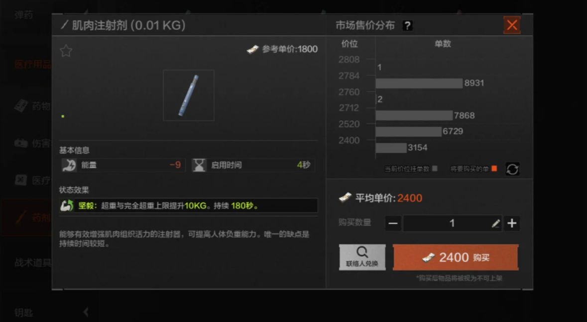 暗区突围常见的针剂有哪些