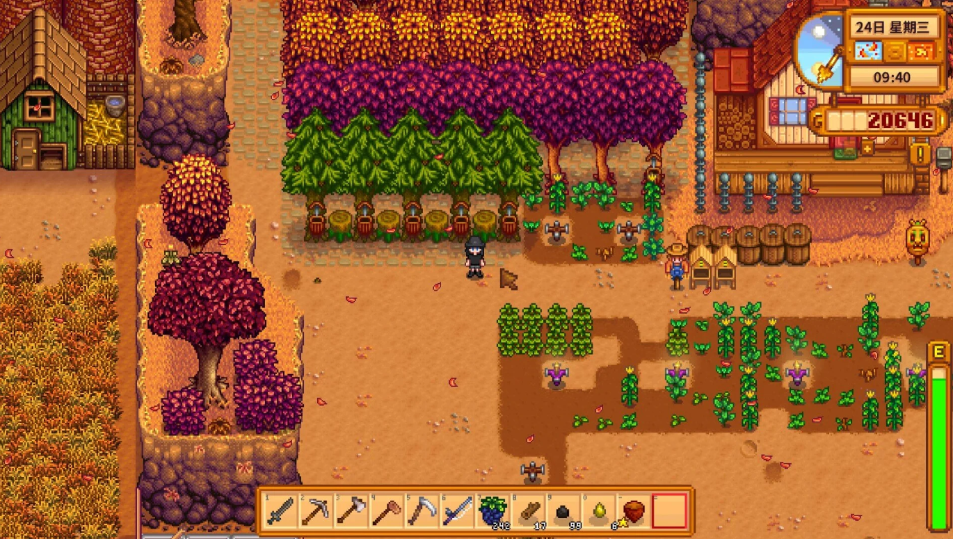 星露谷物语农场怎么建造小树林