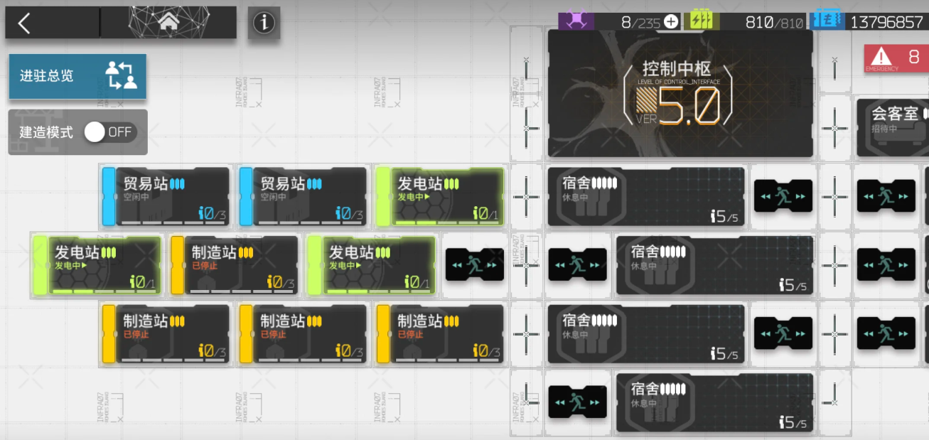 明日方舟基建各模块设施有哪些