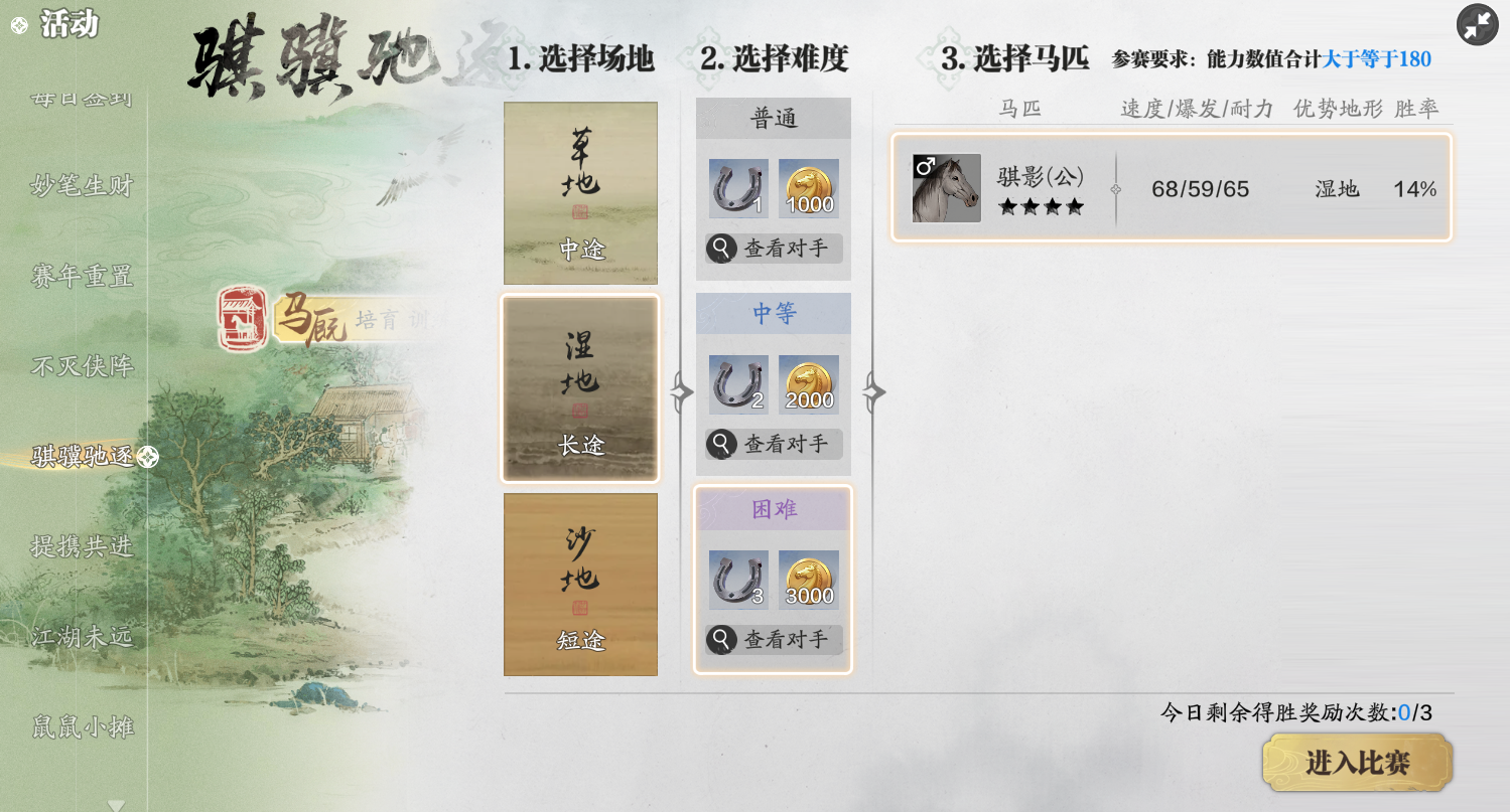 天涯明月刀手游骐骥驰逐怎么玩