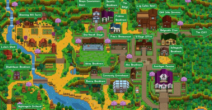 星露谷物语里奇赛德村有哪些基础特性