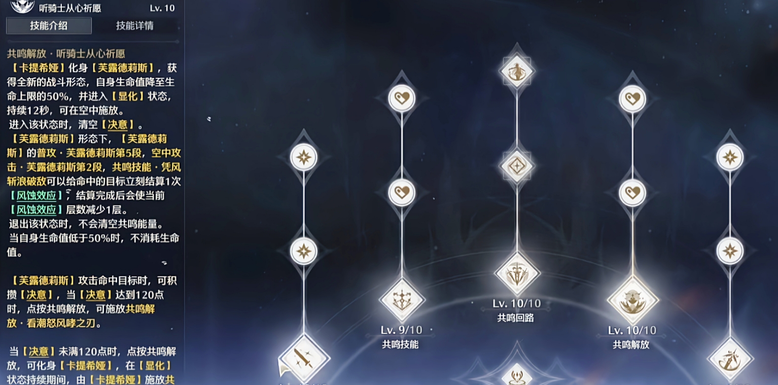 鸣潮卡提希娅技能和共鸣链有哪些