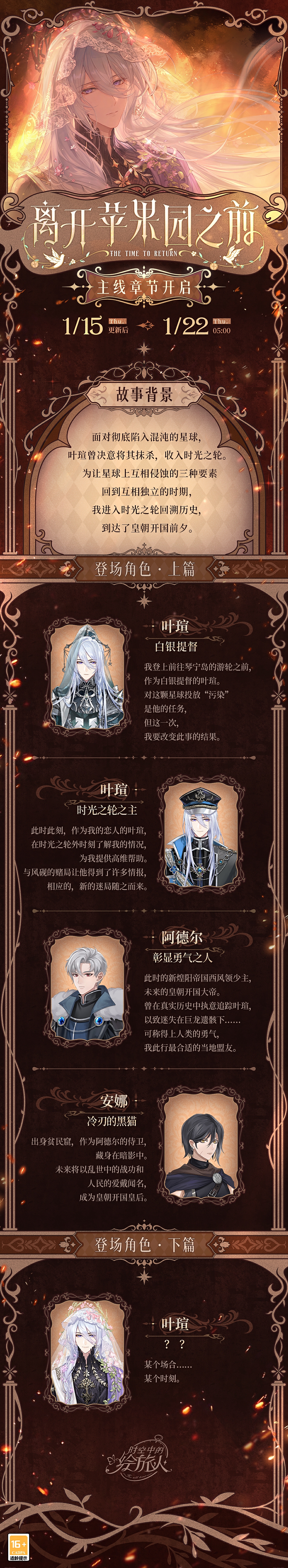 《时空中的绘旅人》全新主线活动“离开苹果园之前”和同名画廊现已开启