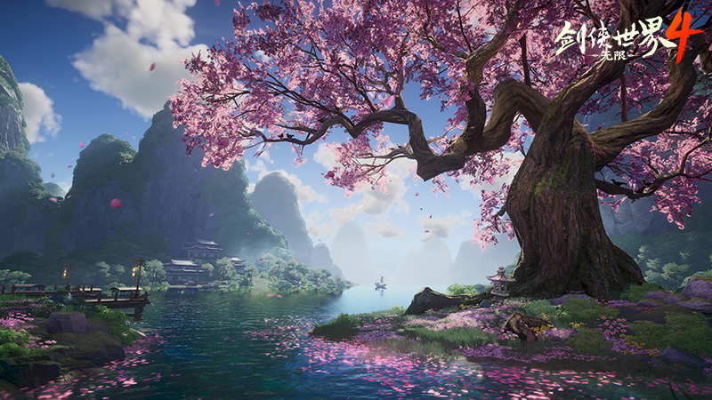 江湖四季之景,《剑侠世界4：无限》无缝地图探索实录