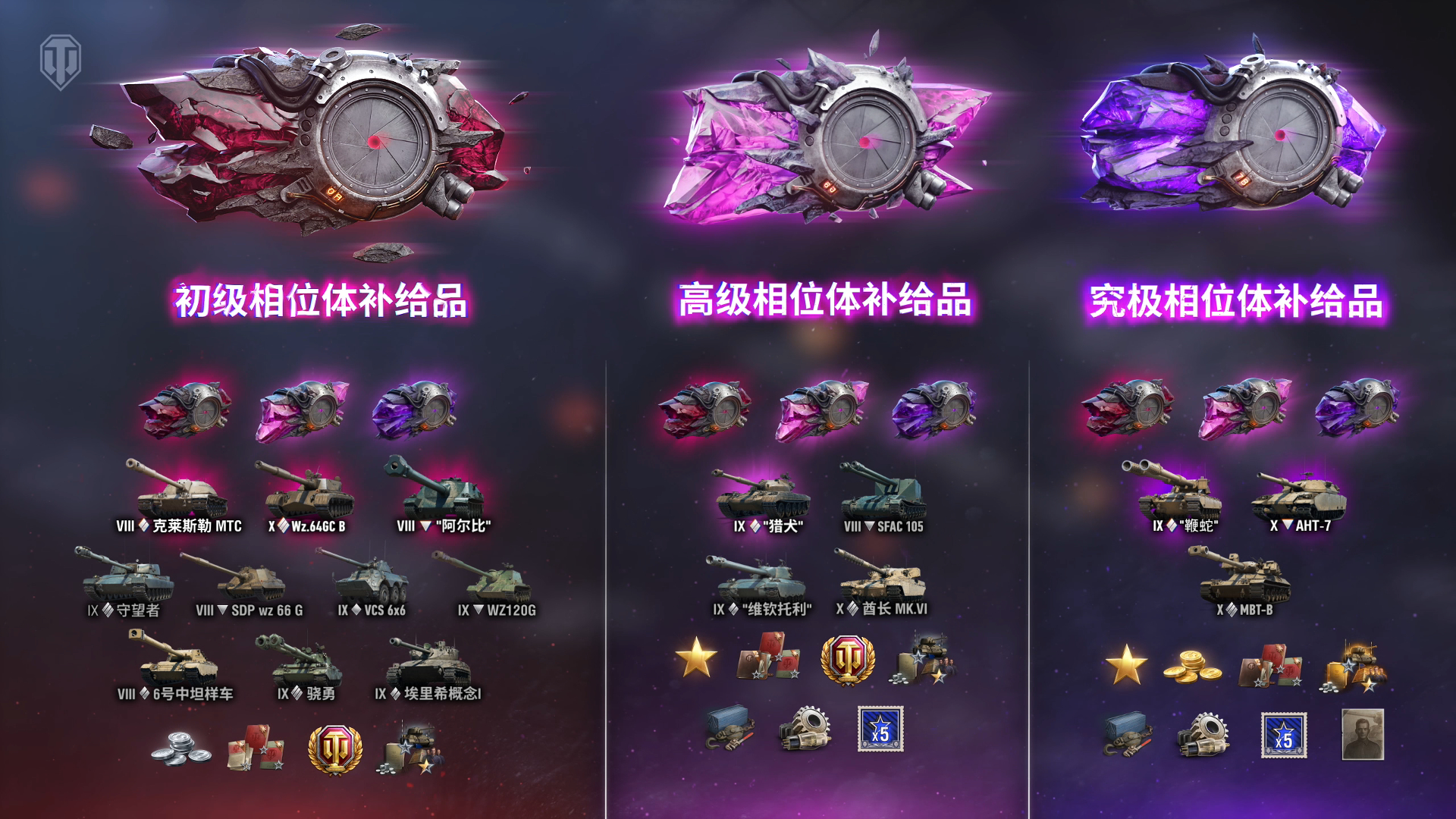 《坦克世界》星火燎原活动上线,免费获取10个相位体补给品
