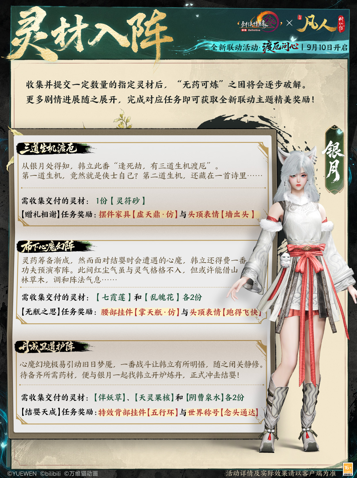 修仙秘宝签到即送,《剑网3》×《凡人修仙传》联动开启